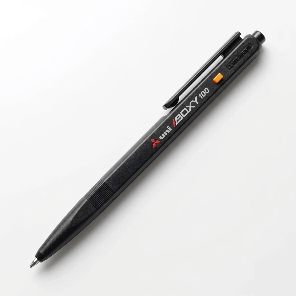 [BOXY-100- 1P] Mitsubishi Pencil Oil-based Ballpoint Pen BOXY-100- Black 