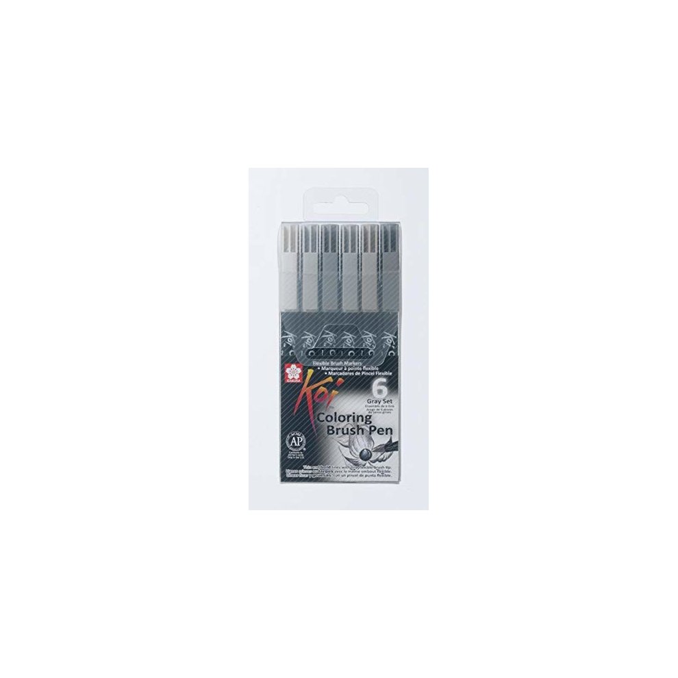 Sakura Koi Coloring Brush Pen 6 Colors Set