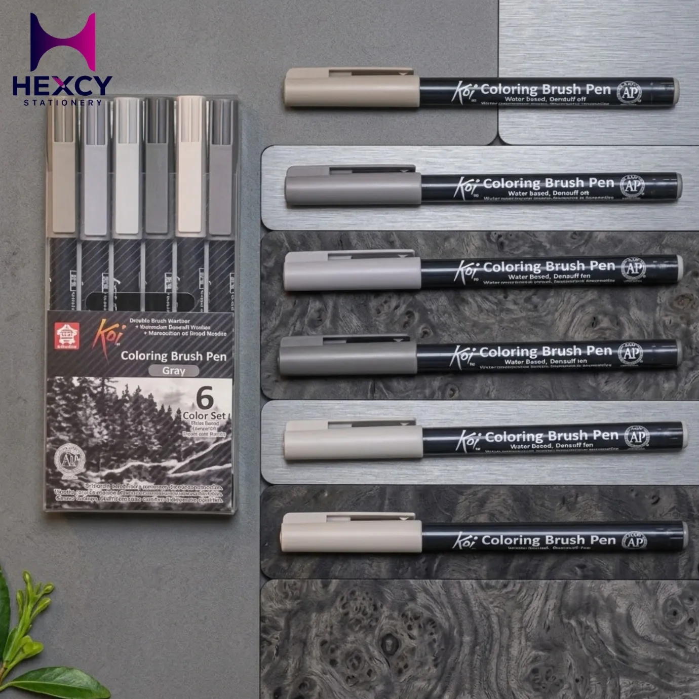 Sakura Koi Coloring Brush Pen 6 Colors Set