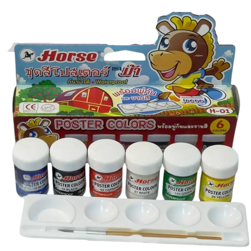 Horse Waterproof 6 Poster Colors