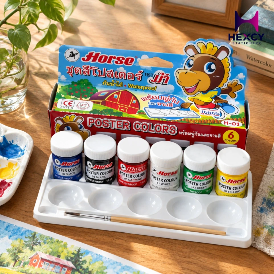 Horse Waterproof 6 Poster Colors