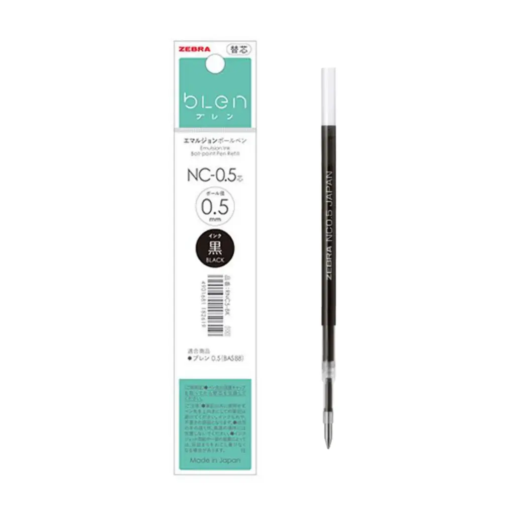 Zebra Emulsion Ink Ball point Pen  Refill(Black)