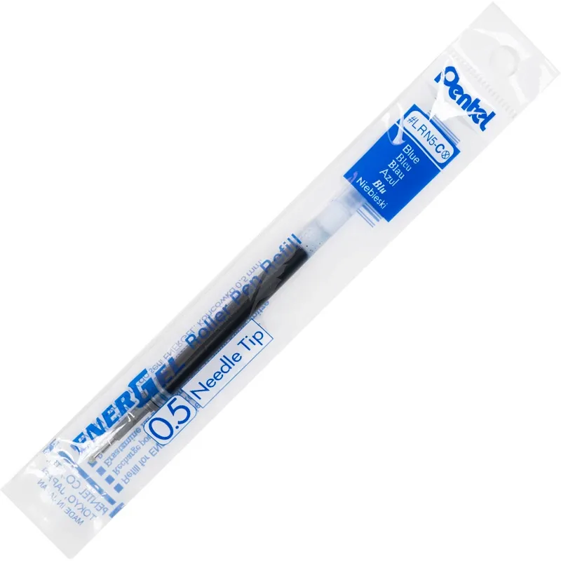 Refill for Energel Retractable & Deluxe Liquid Gel Needle Tip, Fine, Blue Ink
