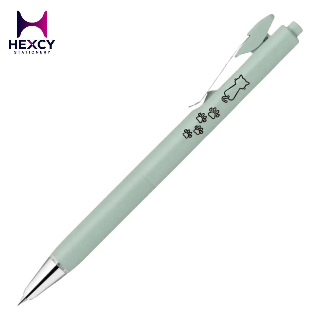 [BAS87-CATA] Zebra Oil-based Ballpoint Pen 0.5mm BLEN U Single Color Black Ink Cat Pattern Limited Edition-CATA