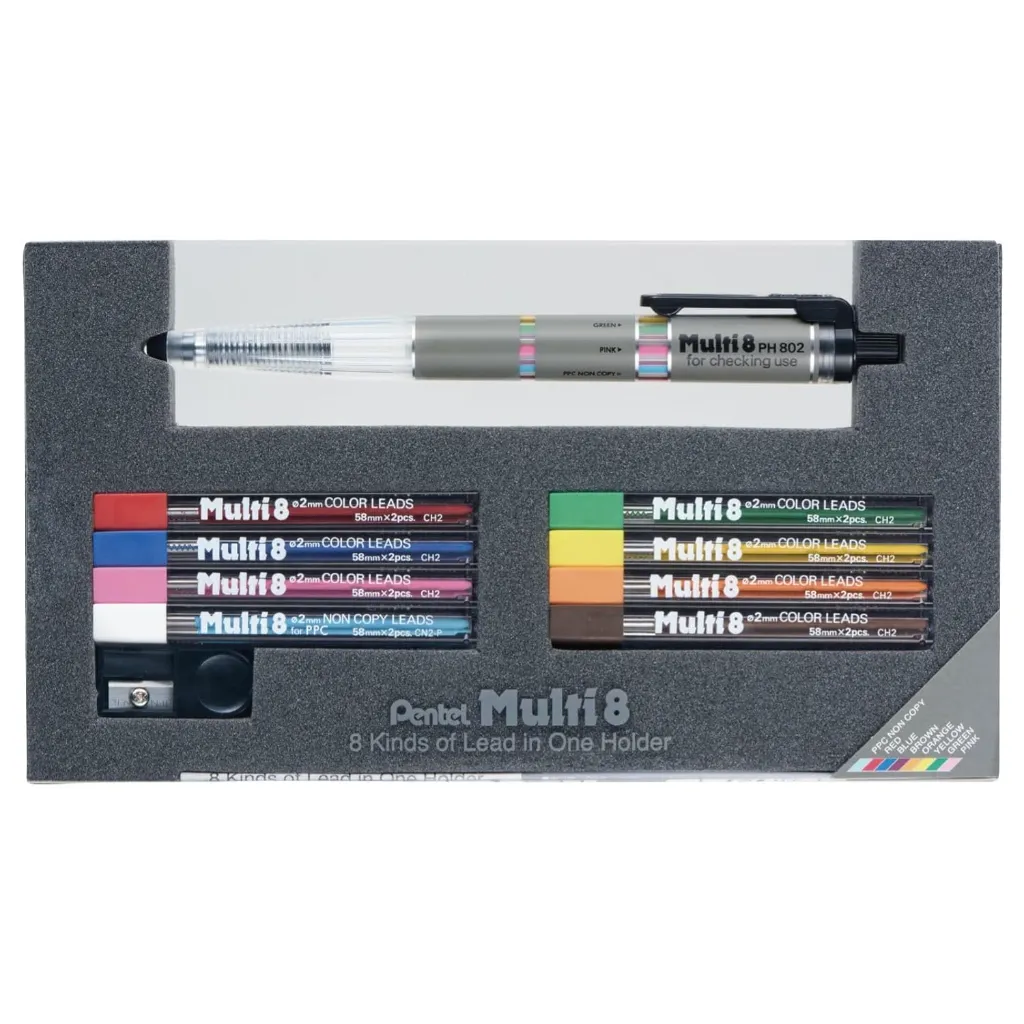 Pentel PH802ST Multi-8 Leadholder and Lead Set