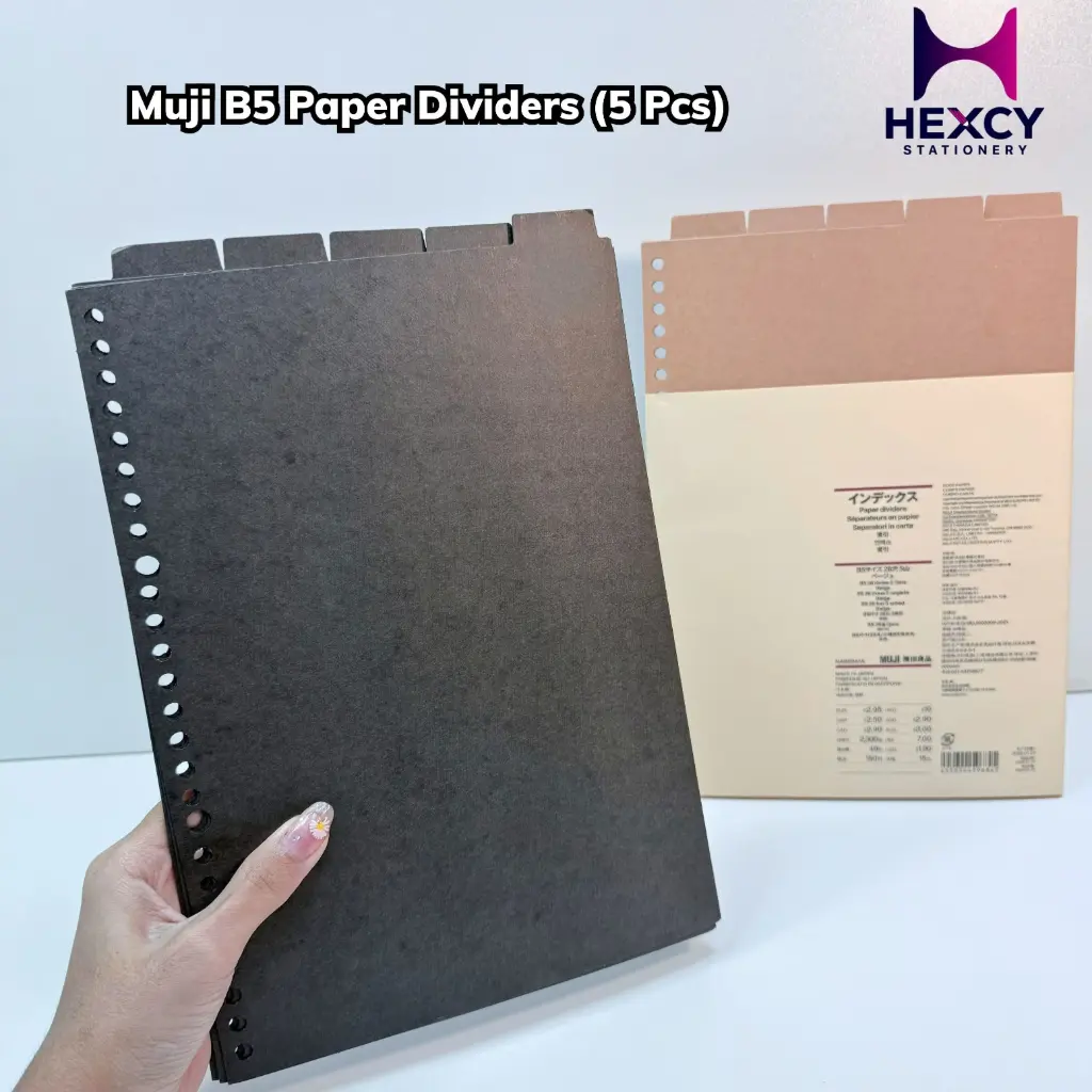 Muji Index Beige B5 size, 26 holes, 5 holes