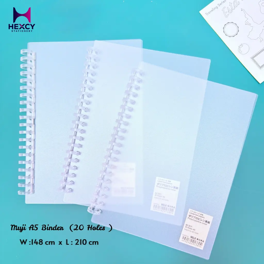 Muji Refill notebook, main body, polypropylene cover A5 20 holes