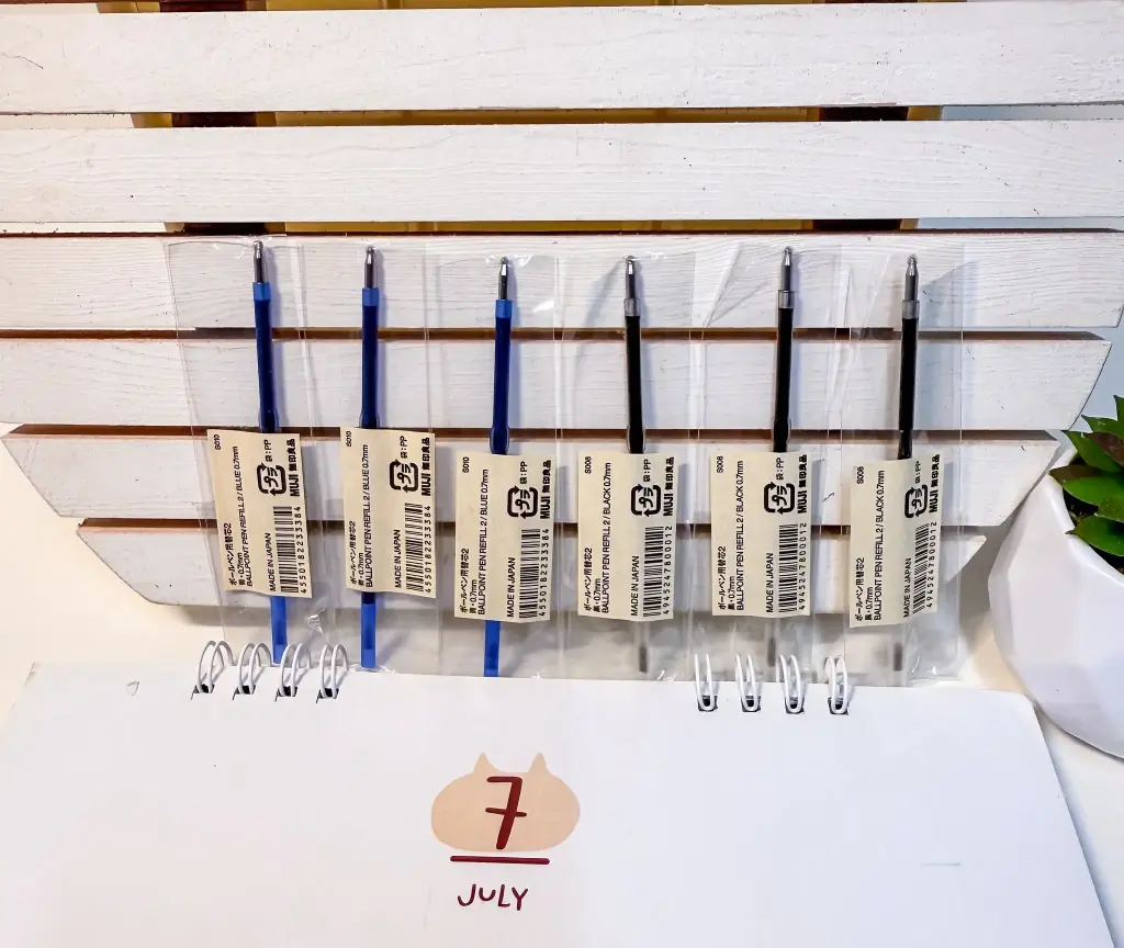 [NBE26A3A] Muji Refills for Oil-Based ballpoint pens 0.7mm (BLUE)