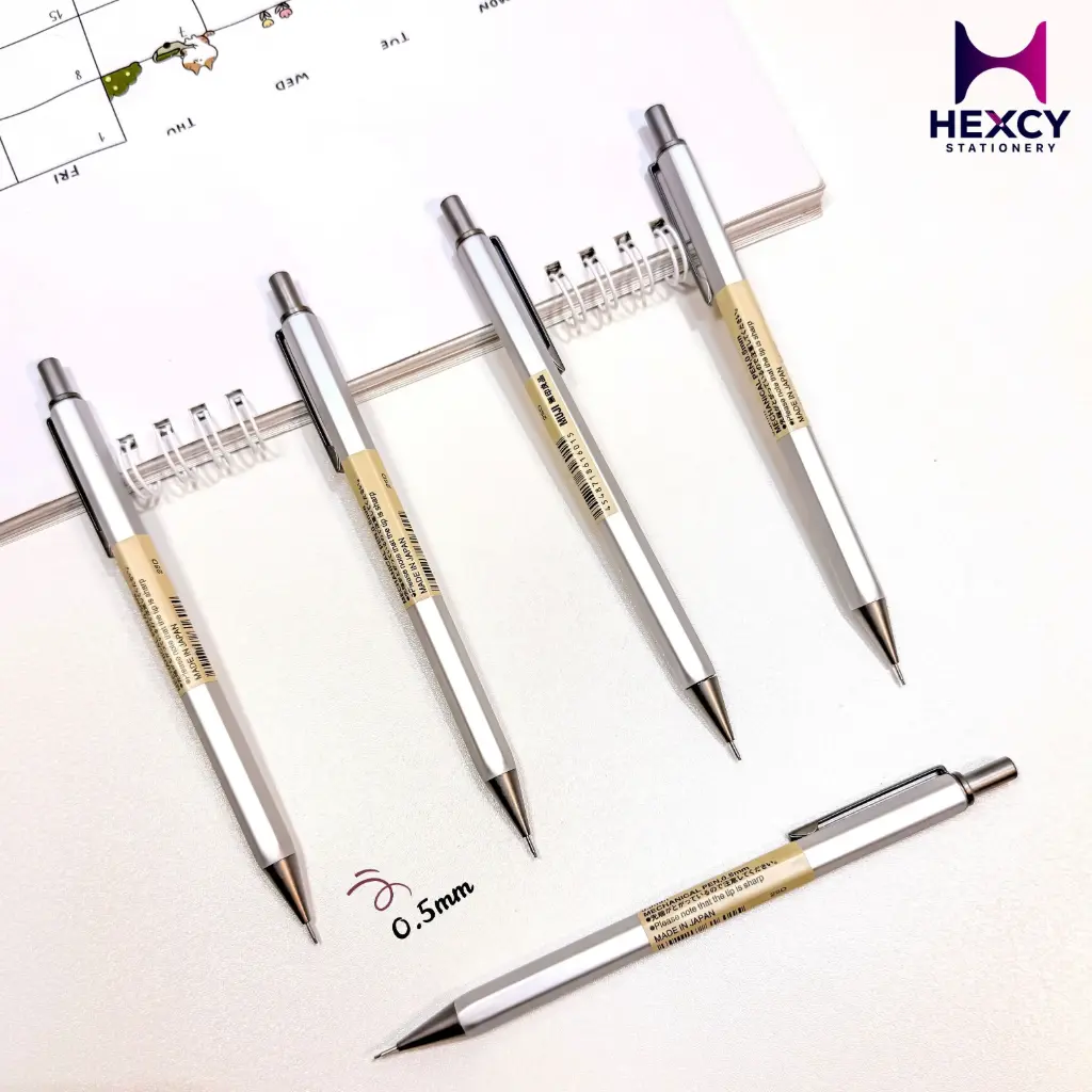 Muji Aluminum Hexagonal Mechanical Pencil,0.5mm