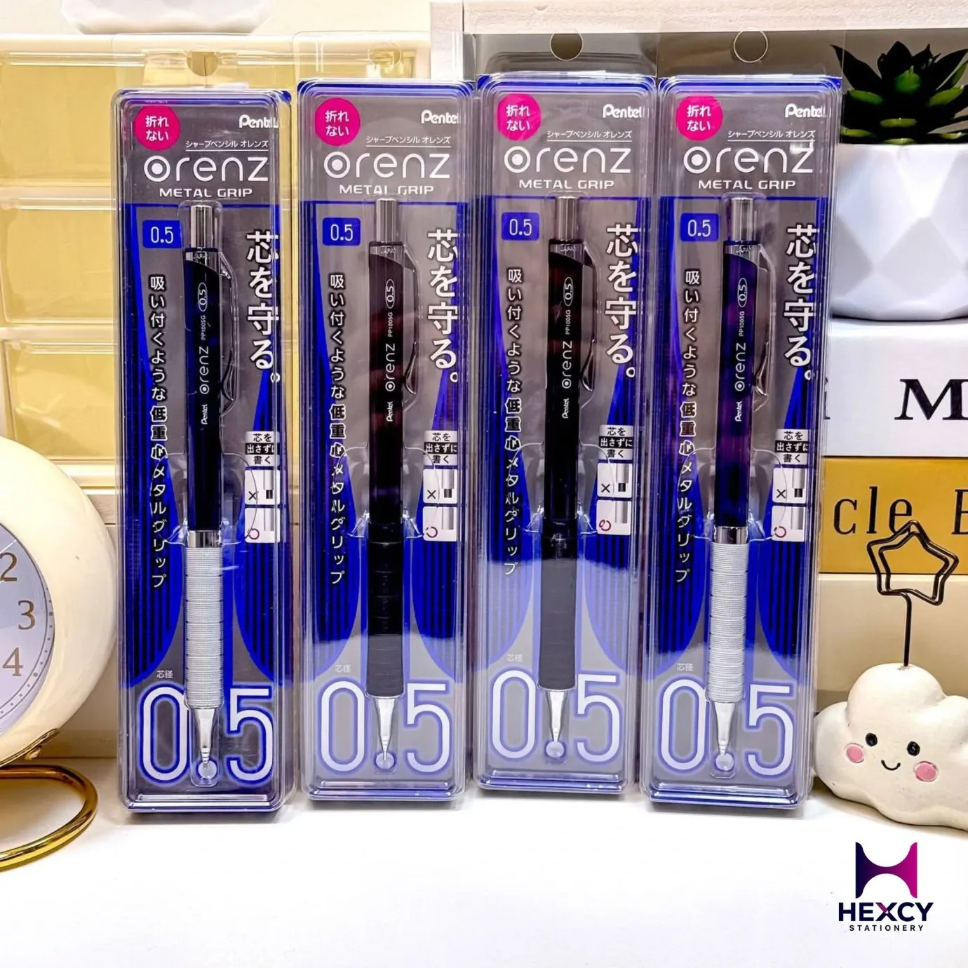 [XPP1005G2-A] Pentel Mechanical Pencil, Orenz Metal Grip 0.5 (Black)