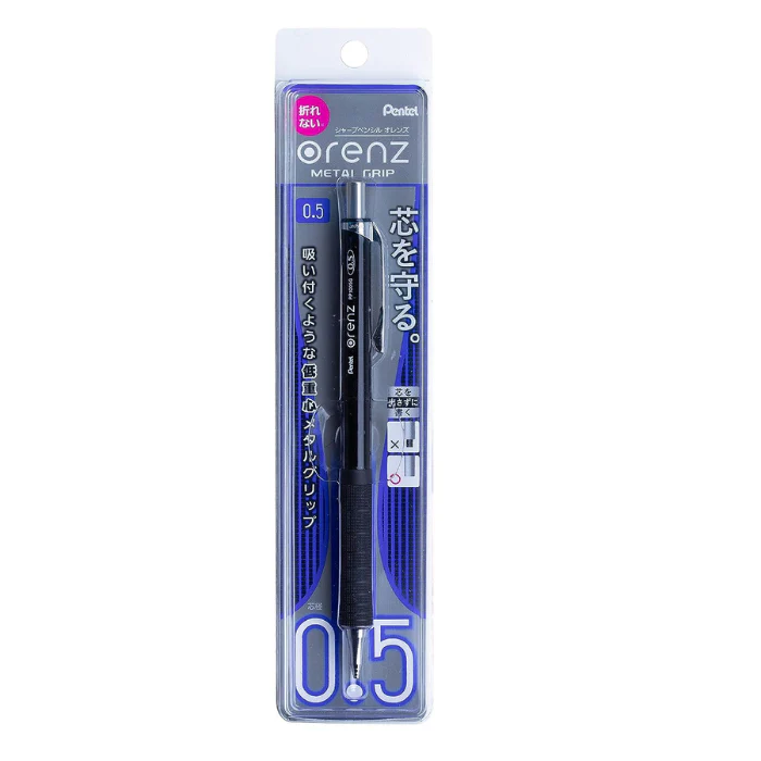 [XPP1005G2-A] Pentel Mechanical Pencil, Orenz Metal Grip 0.5 (Black)