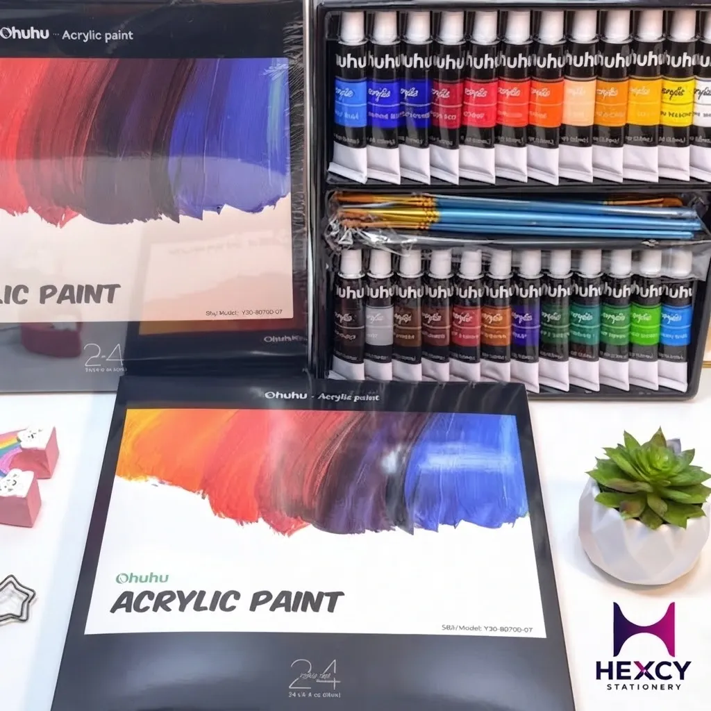 [240927035] Ohuhu Acrylic Paint, 24 Colors, Tube