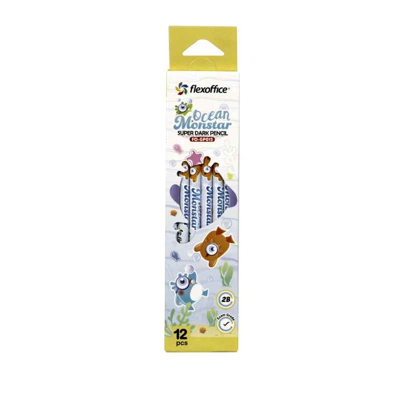 [FO-GP015] Flexoffice Ocean Monster Super Dark Pencil 2B 12Pcs