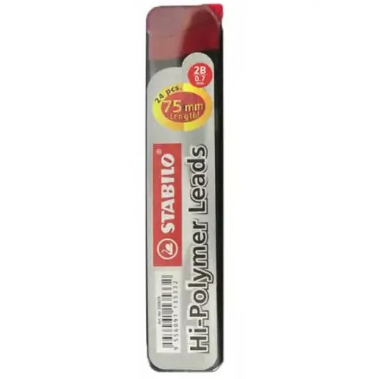 [32082B] Stabilo Hi-Polymer Leads Refill 2B 0.7mm