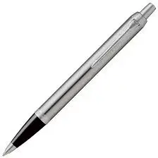 PARKER 2143415Z PARKER Ballpoint Pen, IM Brushed Metal CT Medium Point, Oil-based, Gift Boxed