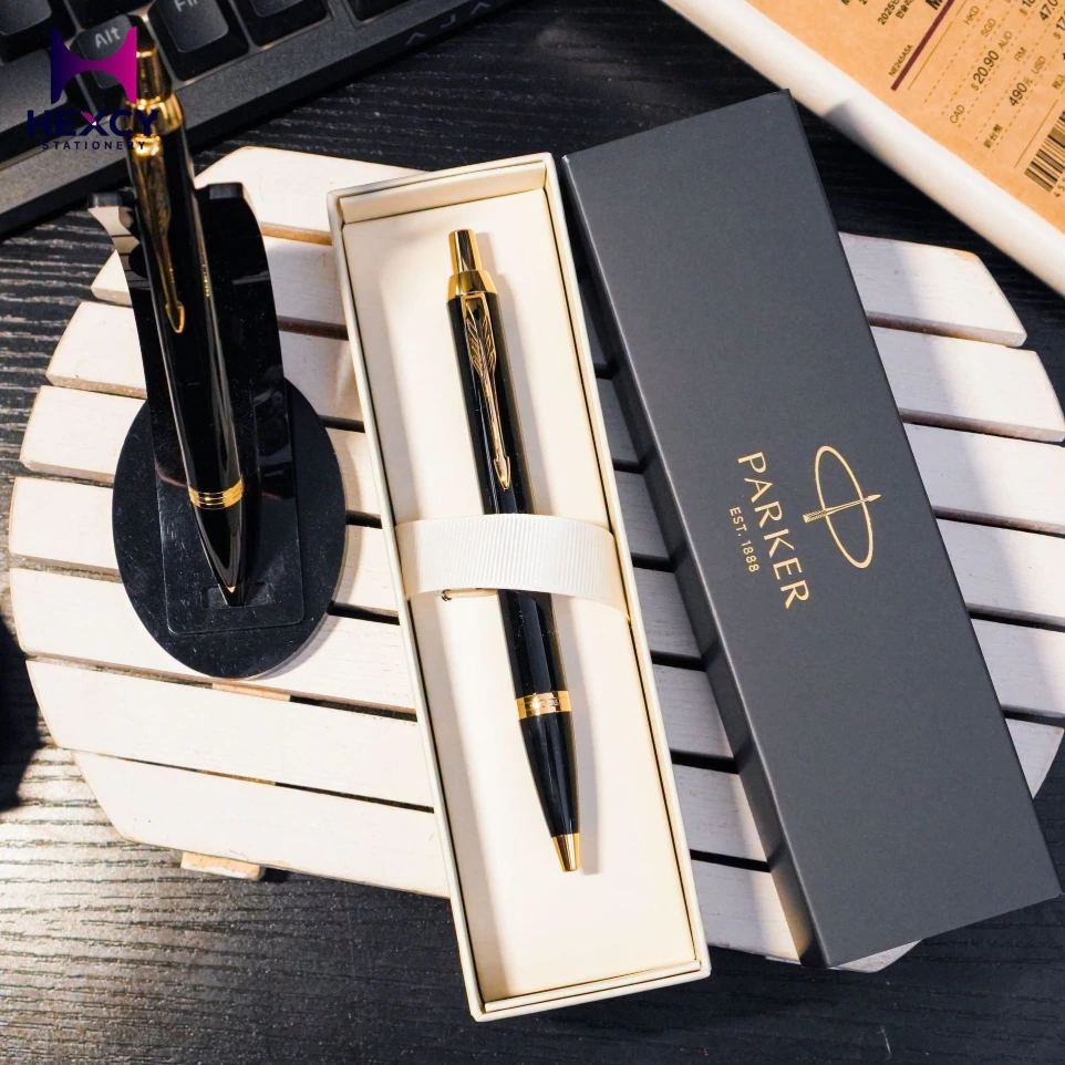 [PK1975638] PARKER 1975638 Parker Ballpoint Pen, IM Black GT Medium Point, Oil-based, Gift Boxed