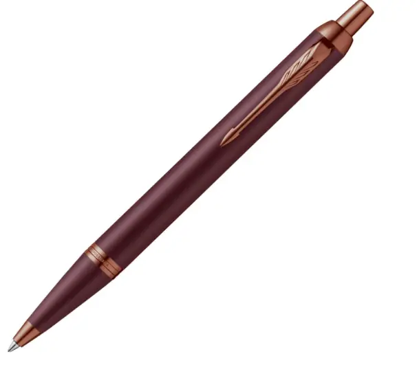 PARKER 2190489 Parker Ballpoint Pen, IM, Monochrome, Burgundy BGT, Medium Point, Oil-based, Gift Boxed