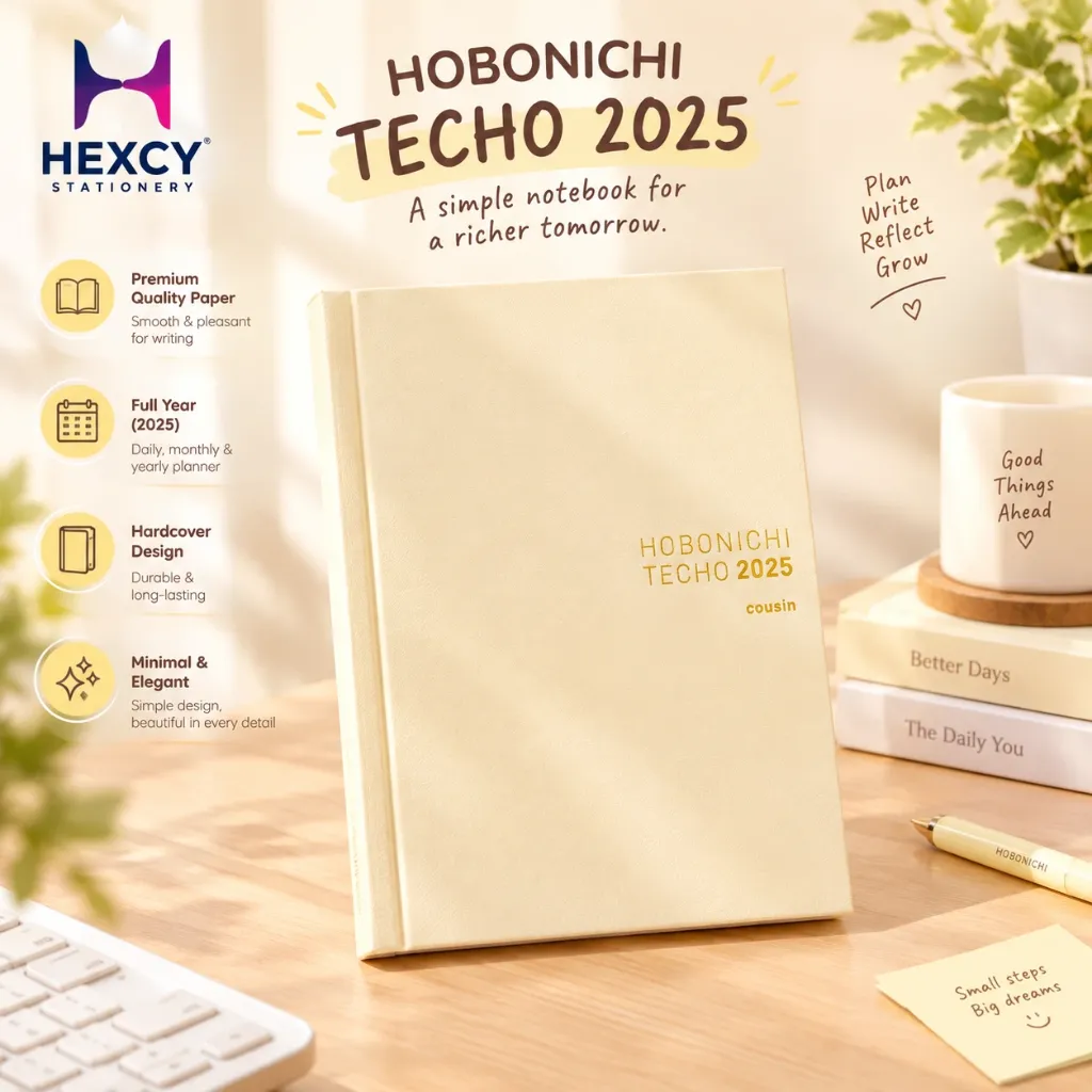 Almost Daily Notebook, 2025 Cousin (A5) Size, English Version [A5/1 Page Per Day]