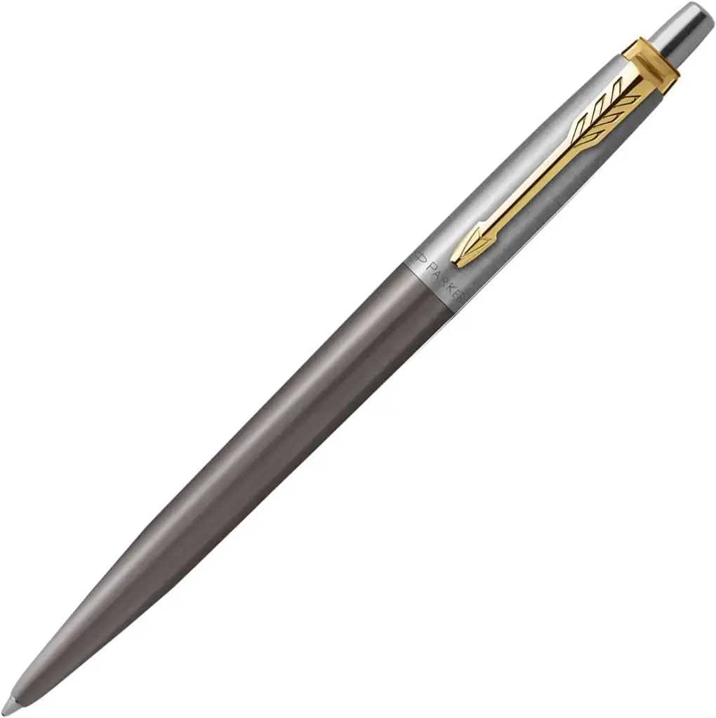 PARKER 2213785 Parker Ballpoint Pen, Jotter, Gray GT, Medium Point, Oil-based, Gift Boxed