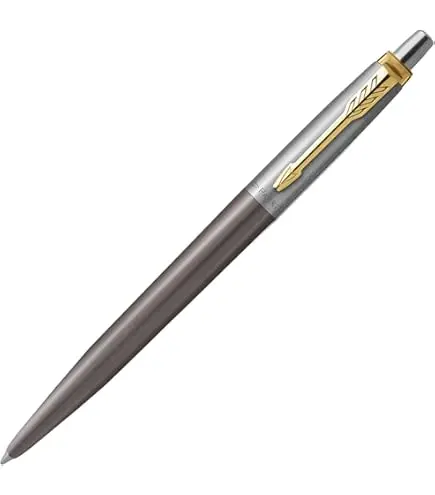 PARKER 1953344 Parker Ballpoint Pen, Jotter, Stainless Steel CT, Medium Point, Oil-based, Gift Boxed