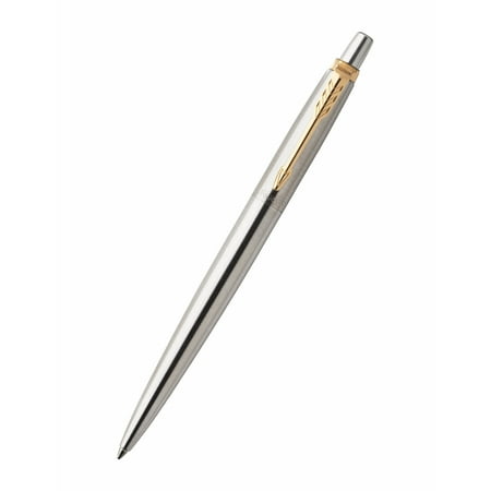 PARKER 1953345 Parker Ballpoint Pen, Jotter, Stainless Steel GT, Medium Point, Oil-based, Gift Boxed