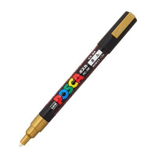 [PC-3M.25] Mitsubishi Pencil Water-based Pen Posca Fine Point Round Tip Gold PC3M.25