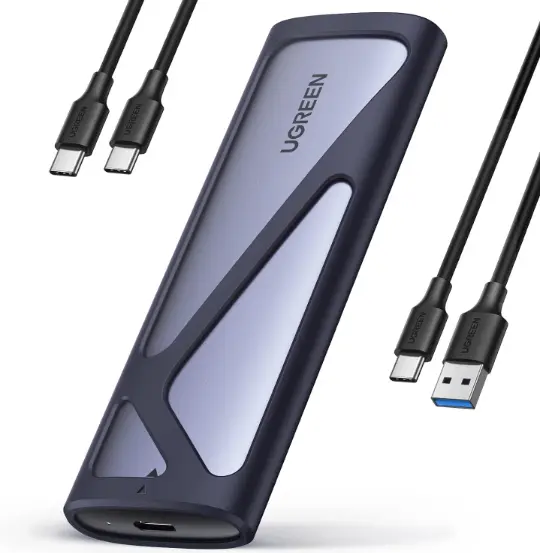 UGREEN M.2 SSD External Case, SATA/NVMe Compatible, USB 3.2 Gen 2, UASP Supported, 10Gbps High-Speed Transfer