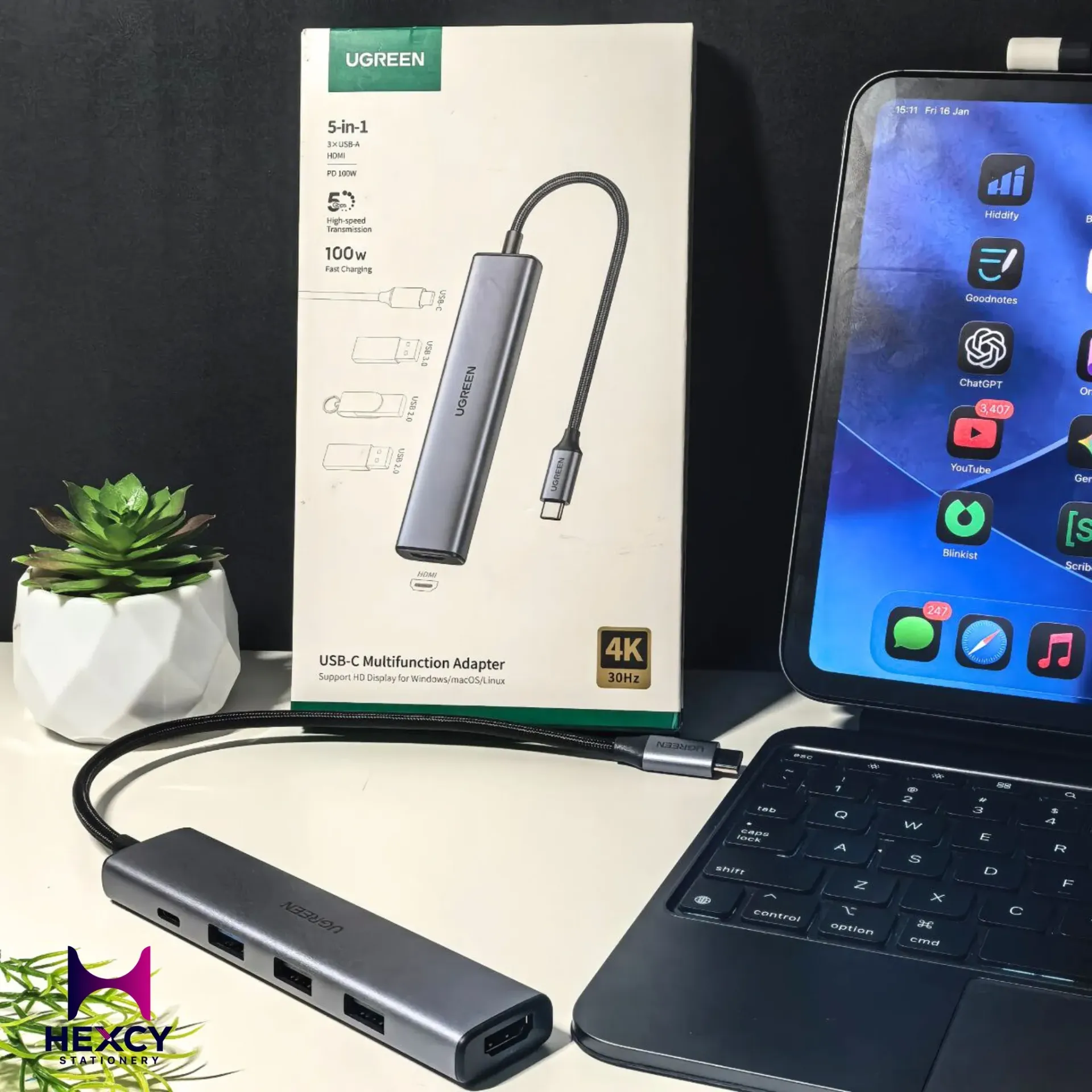 [15495] UGREEN Revodok 105 USB C Hub 5-IN-1