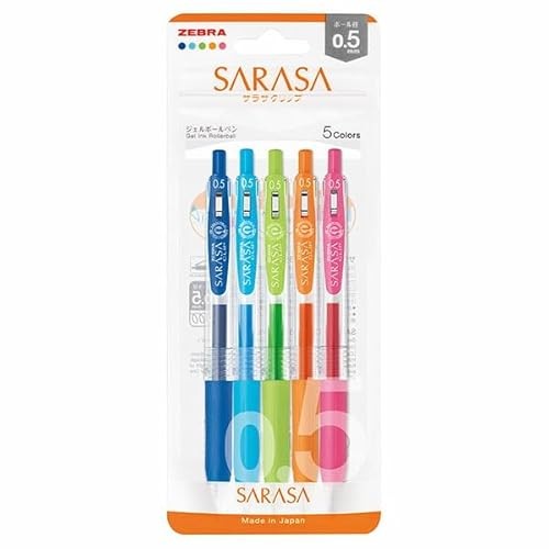 [JJ15-5C-N] Zebra Sarasa Clip 5 Colors Pack 0.5 mm