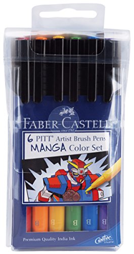 Faber-Castell 6 Pcs Pitt Artist Pen Brush Manga Set