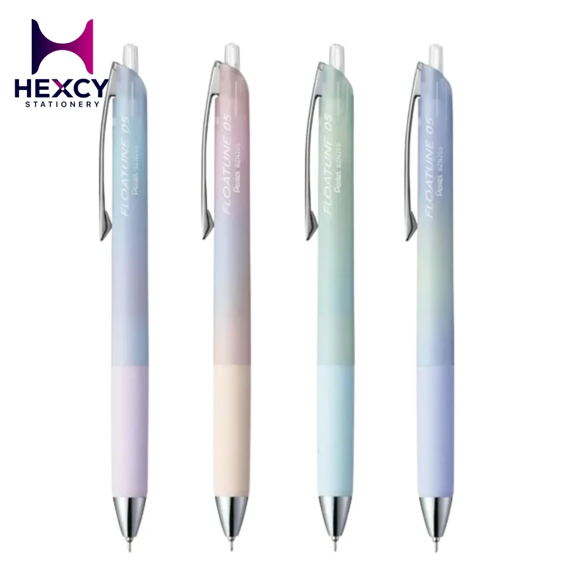 [BZN204AD2-A] Pentel FLOATUNE Ballpoint Pen, Airy Design, 0.4mm, Black Ink, Limited Edition, BZN204AD (Pink)