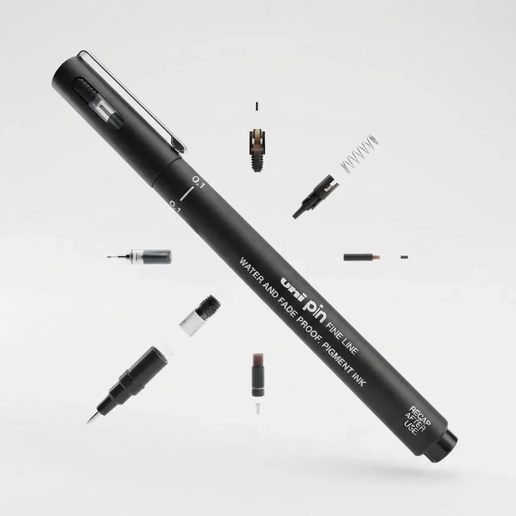 [PIN-101.24] Mitsubishi Pencil Water-based Sign Pen, Extra Fine Point, 01, Black