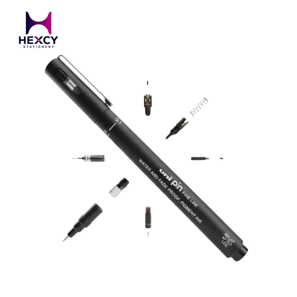 [PIN-101.24] Mitsubishi Pencil Water-based Sign Pen, Extra Fine Point, 01, Black