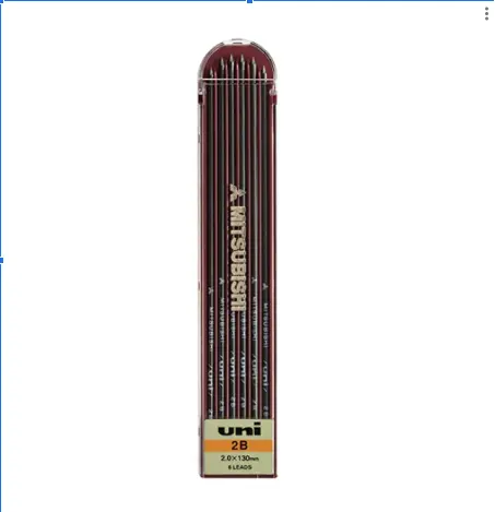 [ULN2B(4977292174091)] Mitsubishi Pencil Uni-Holder 0.08 inch (2 mm) Lead Refills, Black (2B)