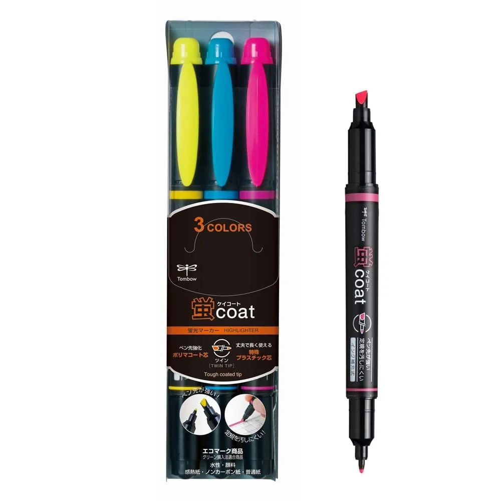 Tombow Highlighter Pen, Fluorescent Coat, Twin Type