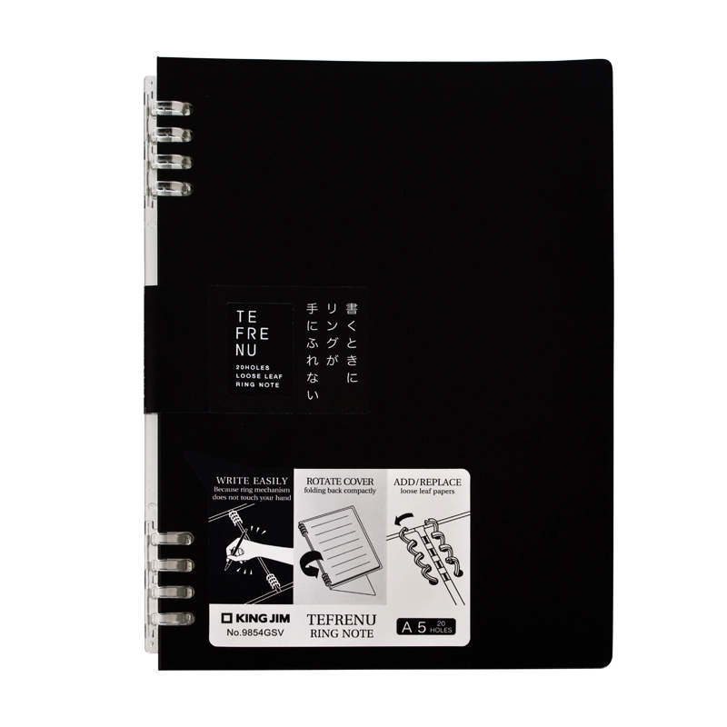 [A5-9854TTE] KING JIM Tefreine Ring A5 (Black)