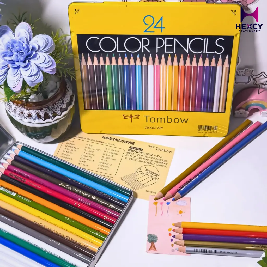 [CB-NQ 24C] Tombow Pencil Tin-Pack Colored Pencils, 24 C
