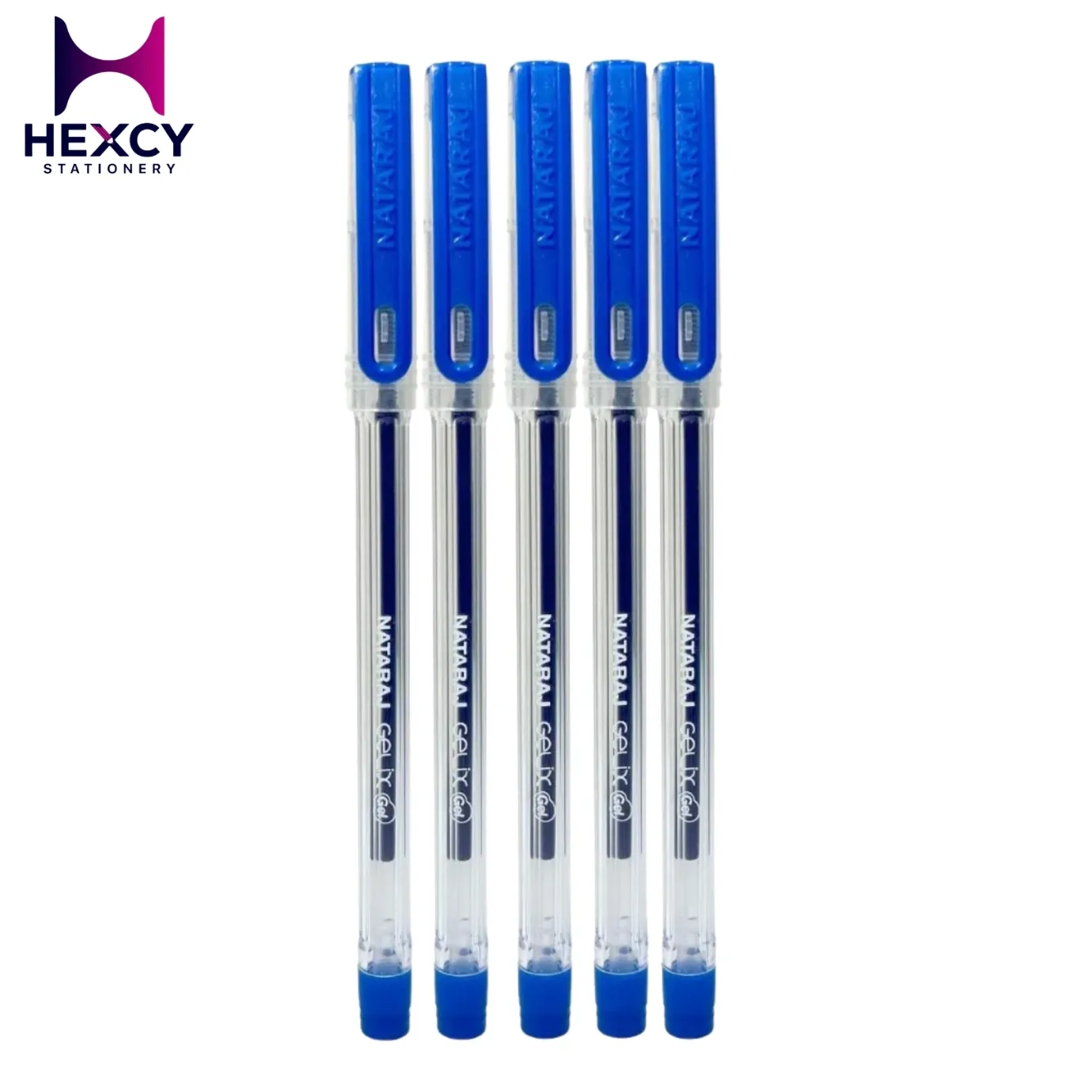 [213550120] Nataraj Gelix II Blue Ink Gel Pens 5 Pcs Pack