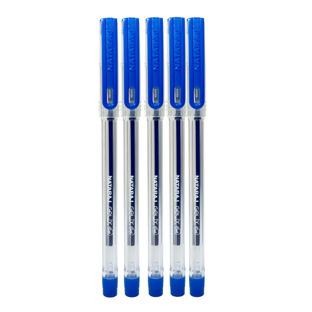 Nataraj Gelix II Blue Ink Gel Pens 5 Pcs Pack