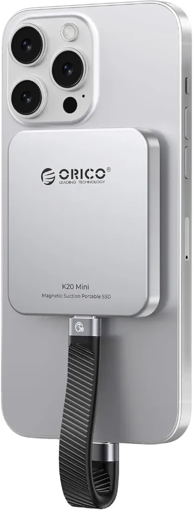 [K20Mini-512G-SV-BP] ORICO 512GB Magnetic Ultra Thin External SSD, Aluminum Alloy