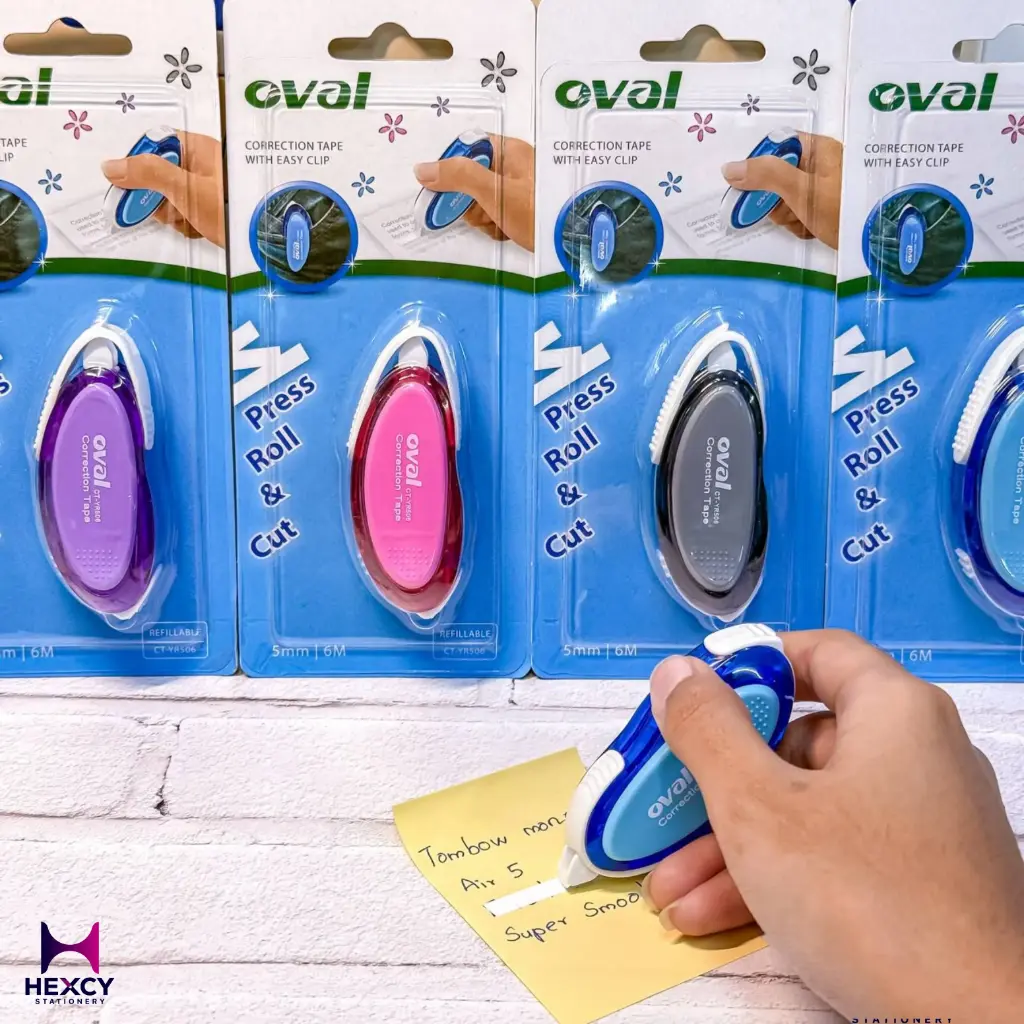 Oval Refillable Correction Tape