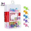 Deli Color Transparent Push Pins -100Pcs