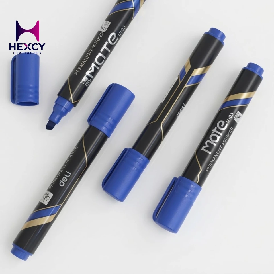 [U10230] Deli Mate U102 Permanent Marker For Multiple Surfaces (BLUE)