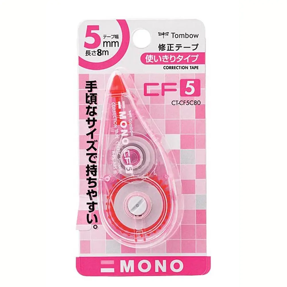 [CT-CF5C80] Tombow Mono CT-CF5C Correction Tape 5mm*8m (Pink)
