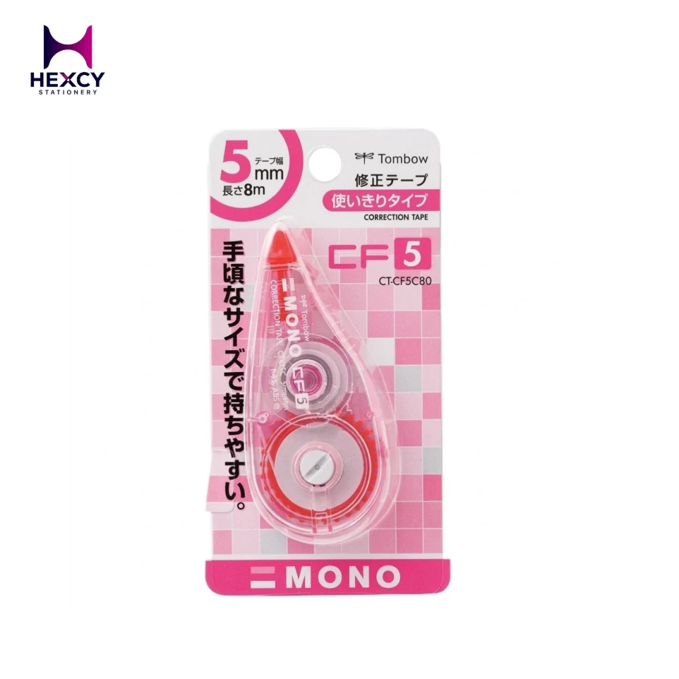 [CT-CF5C80] Tombow Mono CT-CF5C Correction Tape 5mm*8m (Pink)