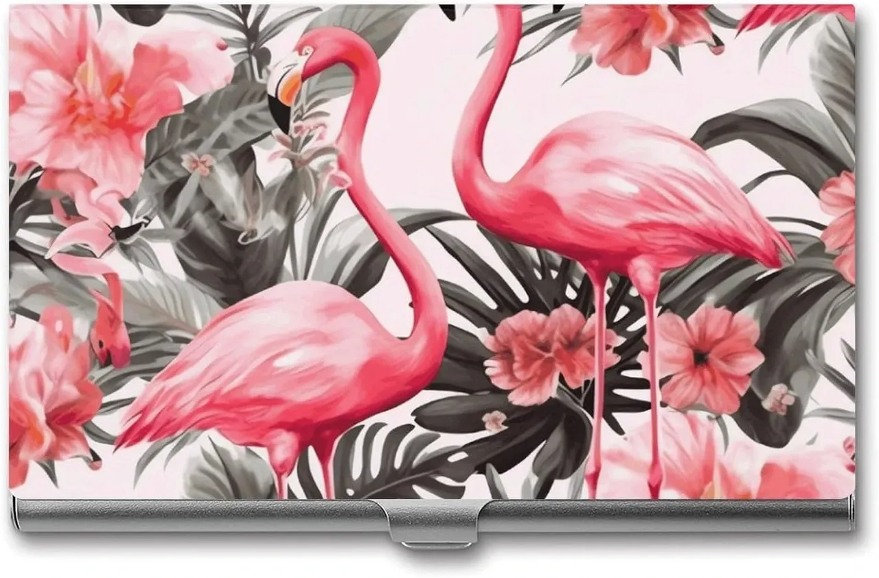 Flamingo Name Card Holder 84 Pockets 3Pcs Box