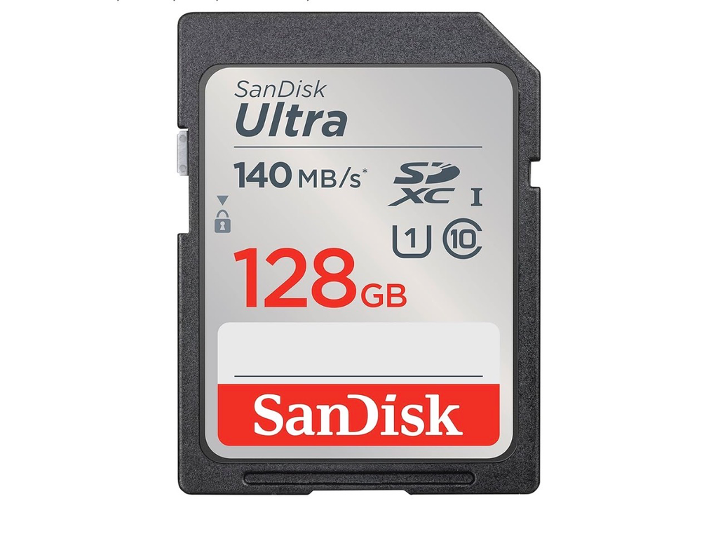 SanDisk Ultra SDSDUNB-128G-GH3NN SD Card 128GB SDXC Class 10 UHS-I Reads: Up to 140 MB/s