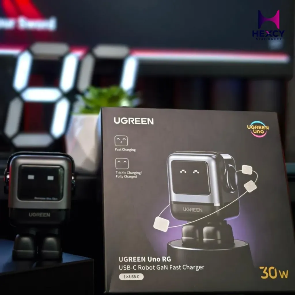 [15550] UGREEN Uno 30W PD Charger, Robotic Type USB-C Charger, Includes Detachable Magnetic Boots, GaNFast, PD/PPS/QC4+ Standards