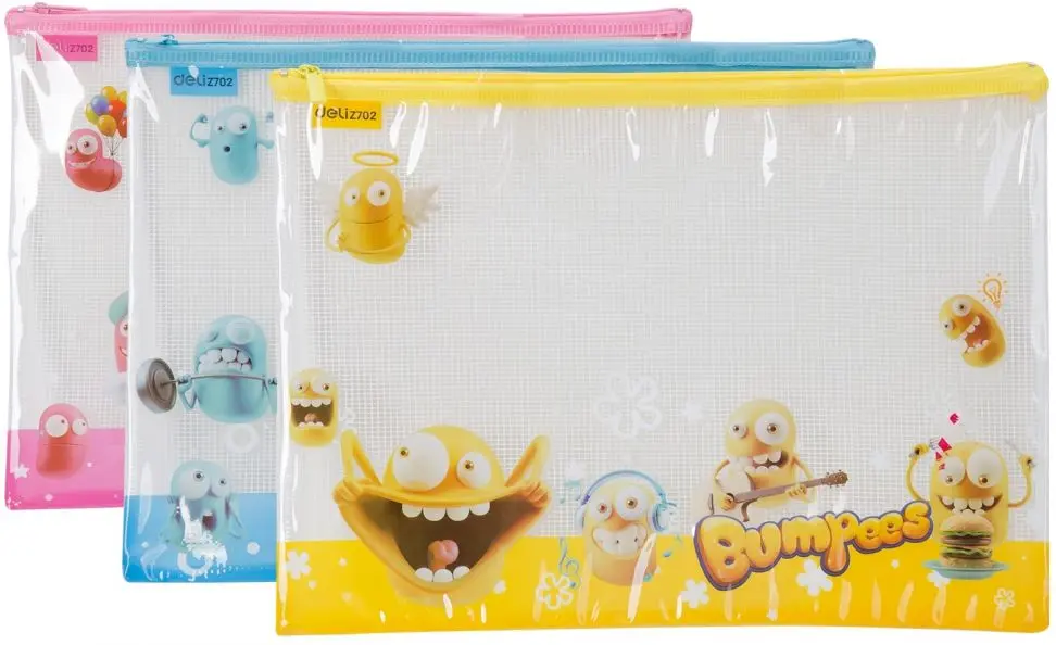 Deli 70202 Cartoon Bumpees Mesh File Bag