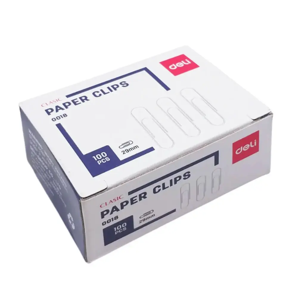 [0018] Deli 0018 Paper Clips-100Pcs